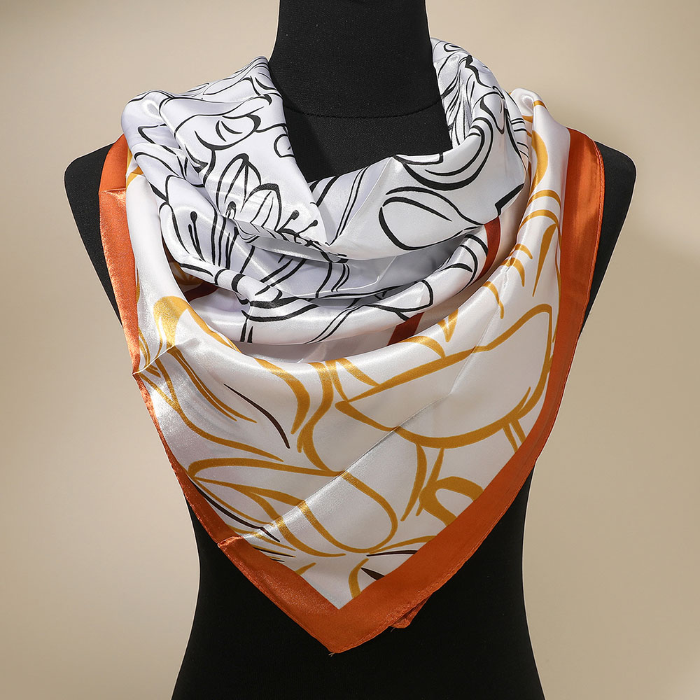 12-Piece Floral Square Scarves - Image 3
