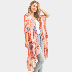 Boho Tie Dye Cover Up Poncho