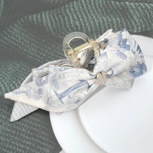 Abstract Printed Bow Hair Claw Clips