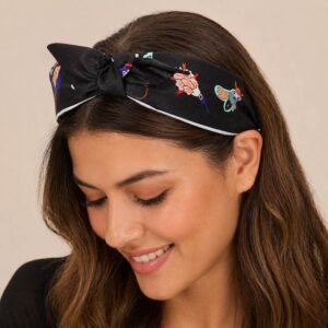 Abstract Floral Printed Knot Headband