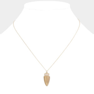 Semi Precious Stone Arrow Pendant Necklace