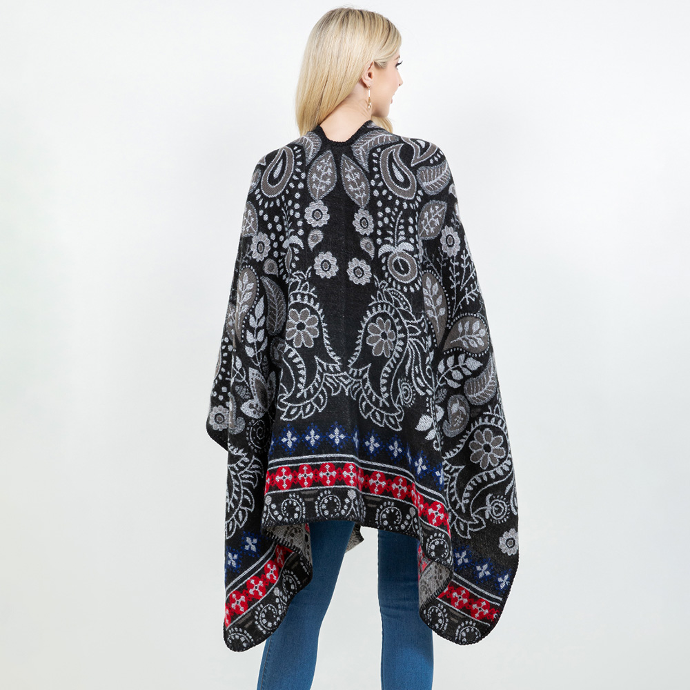 Boho Paisley Kimono Poncho - Image 4