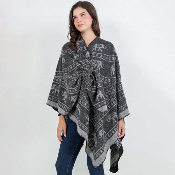 Elephant Print Kimono Wrap