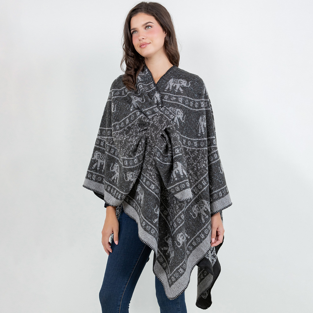Elephant Print Kimono Wrap - Image 2