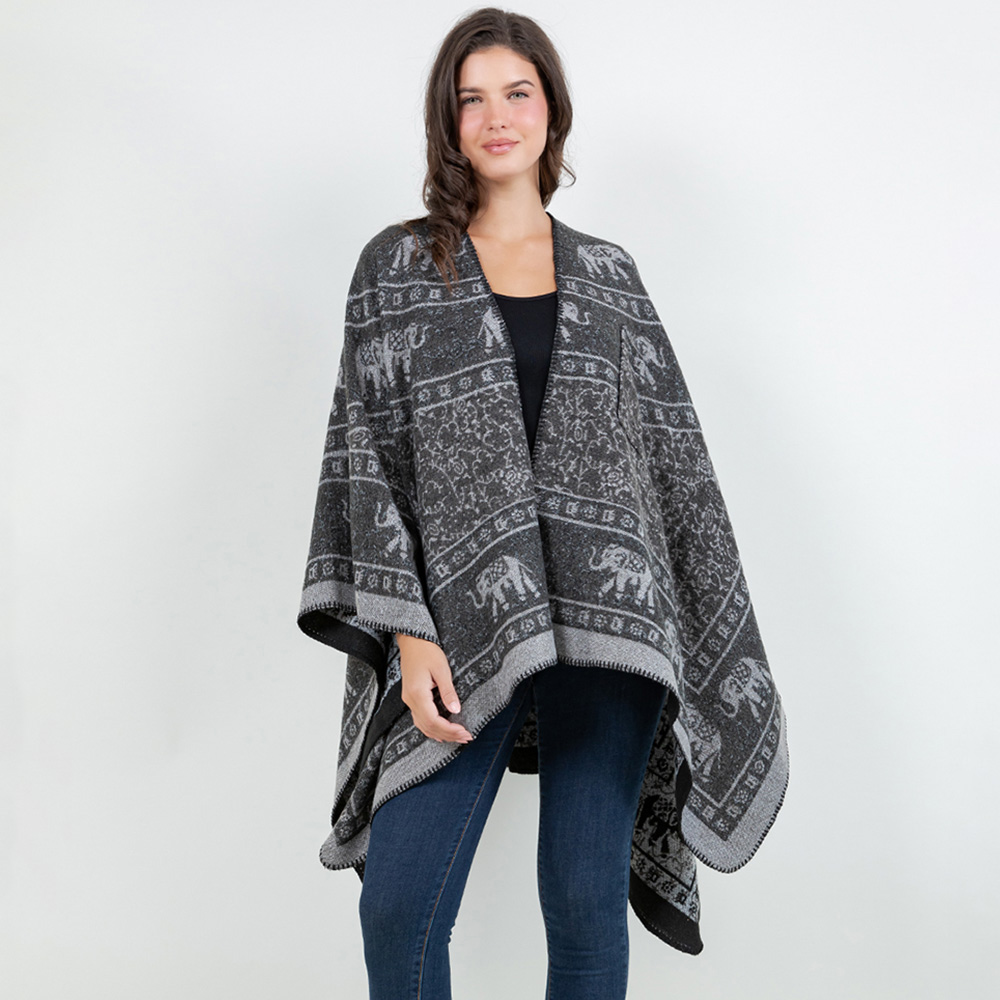 Elephant Print Kimono Wrap - Image 5