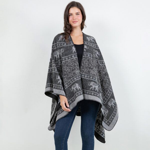 Elephant Print Kimono Wrap